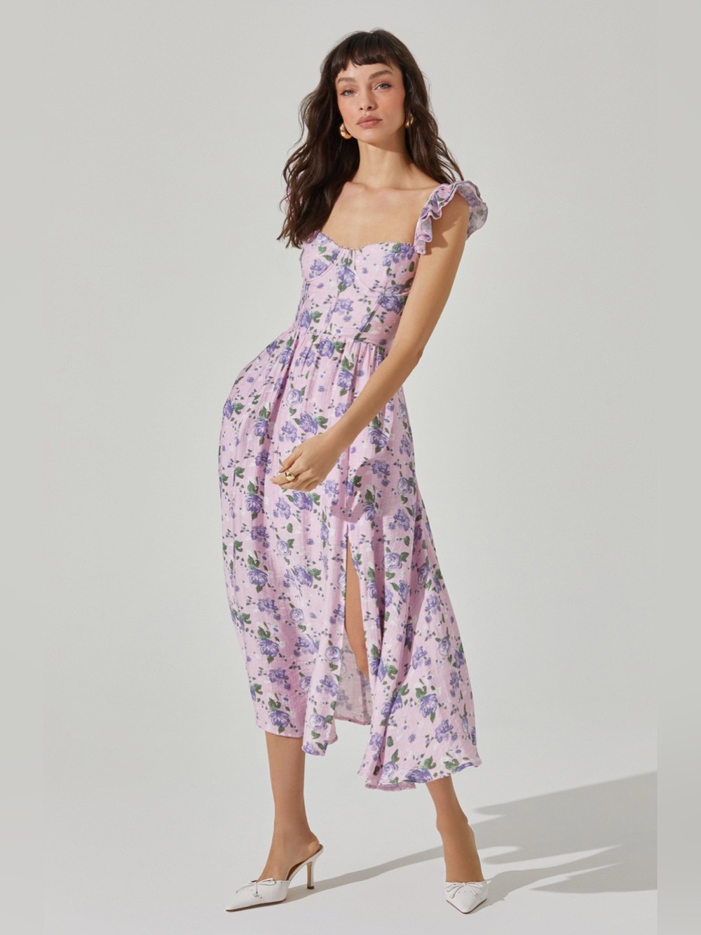 Astr the Label Wedelia Print Midi Dress